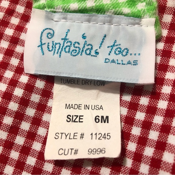 FUNTASIA TOO Reversible Plaid Christmas Longall Romper, Baby Boy 6M - Picture 8 of 8